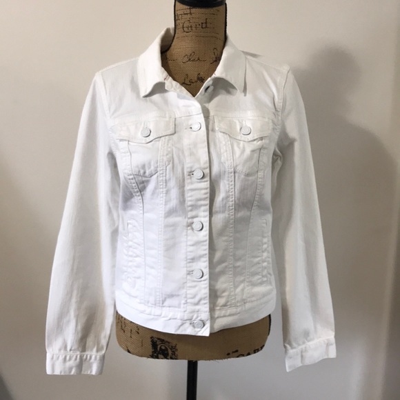 pure white denim jacket